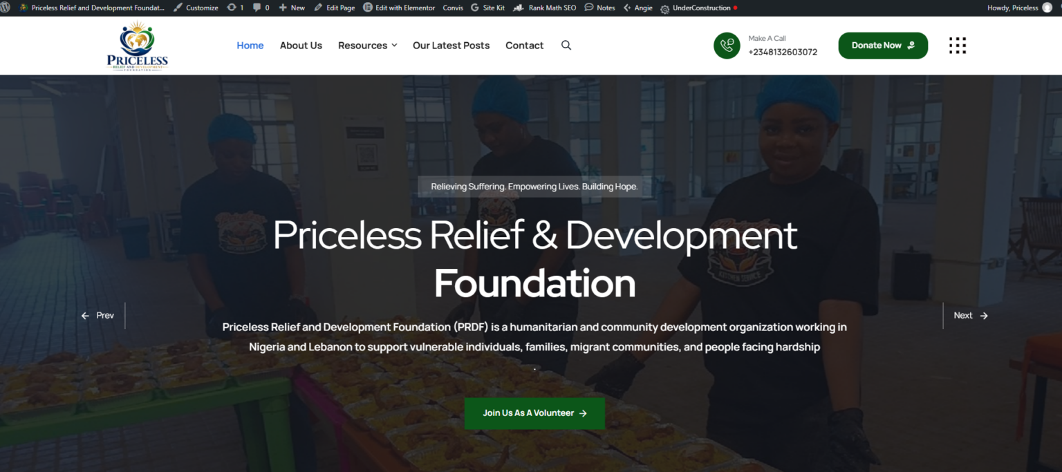 priceless relief and development foundation